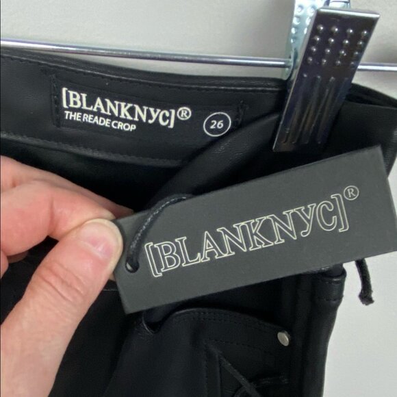 NWT Blank NYC Faux Leather Legging The Reade Crop Pants Size 26 New With Tags - Picture 4 of 11